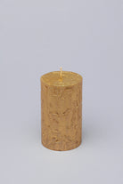 Adelle Aurelia Gold Signature Waxwork Pillar Candle in Warm Gold - G Decor