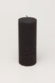 Adelle Obsidian Matte Signature Waxwork Pillar Candle in Deep Black - G Decor