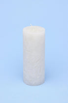 Adelle Pure White Signature Waxwork Pillar Candle — close-up view, G Decor
