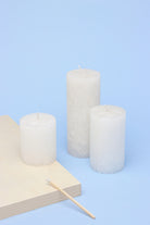 Adelle Pure White Signature Waxwork Pillar Candle — alternate view, G Decor