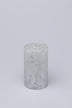 Adelle Silver Veil Signature Waxwork Pillar Candle in Frosted Metallic Grey - G Decor