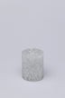 Adelle Silver Veil Signature Waxwork Pillar Candle in Frosted Metallic Grey - G Decor