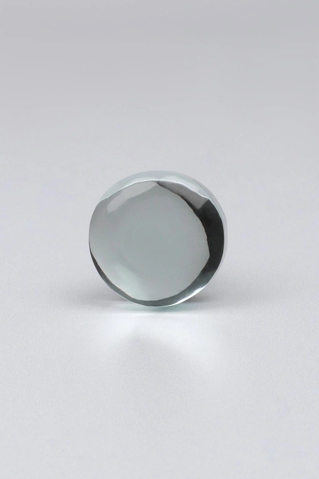 Alma Crystal-Clear Mirrored Glass Cabinet Knob — alternate view, G Decor
