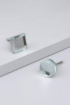 Alma Crystal-Clear Mirrored Glass Drawer and Cabinet Knobs - G Decor