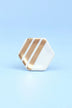 Alma Hive Golden Glow Hexagon Ceramic Cabinet Knob — alternate view, G Decor