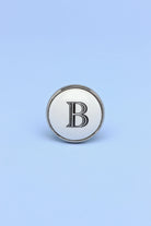 Alphabet Monogram White Ceramic Door Knob, Handle - G Decor