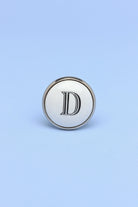 Alphabet Monogram White Ceramic Door Knob, Handle - G Decor