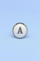 Personalised Alphabet Monogram White Ceramic Cabinet Knob — alternate view, G Decor