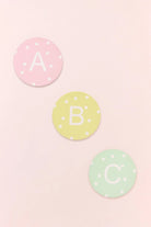 Personalised White Polka Dot Monogram Ceramic Coaster with Cork Base — alternate view, G Decor
