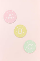 Alphabet Personalized Initials Ceramic White Polka Dot Anti Slip Cork Base Mug Cup Coaster - G Decor