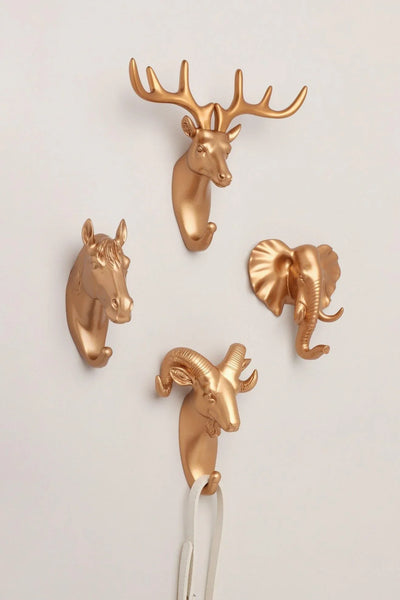 Animal Bronze Gold Wildlife Wall Coat Hook
