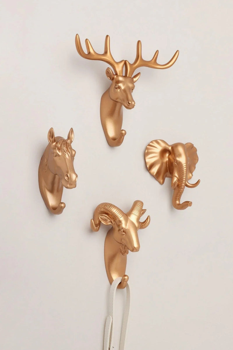 Animal Bronze Gold Wildlife Wall Coat Hook