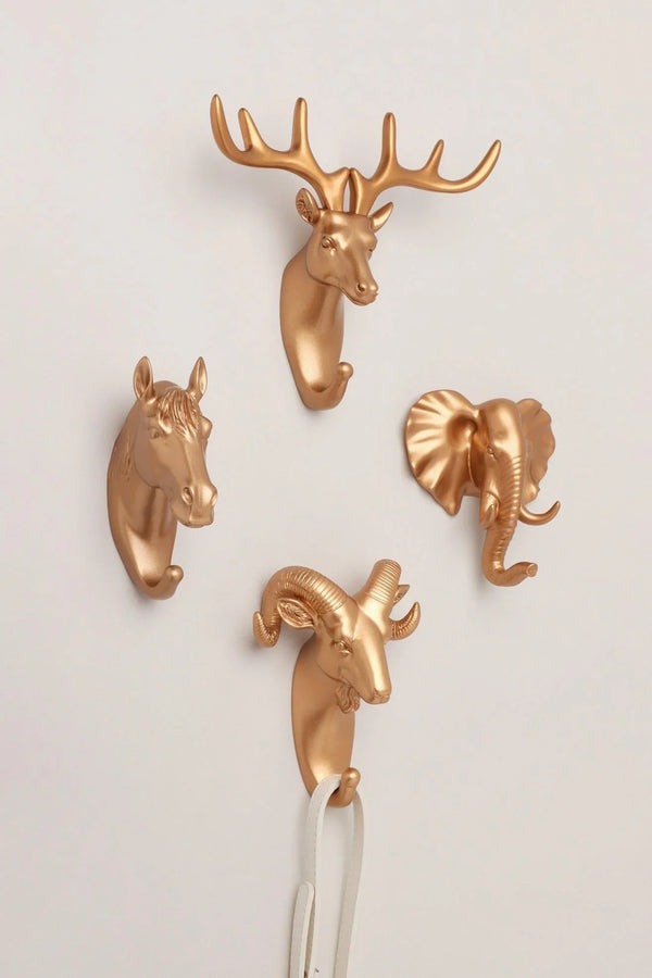 Animal Bronze Gold Wildlife Wall Coat Hook
