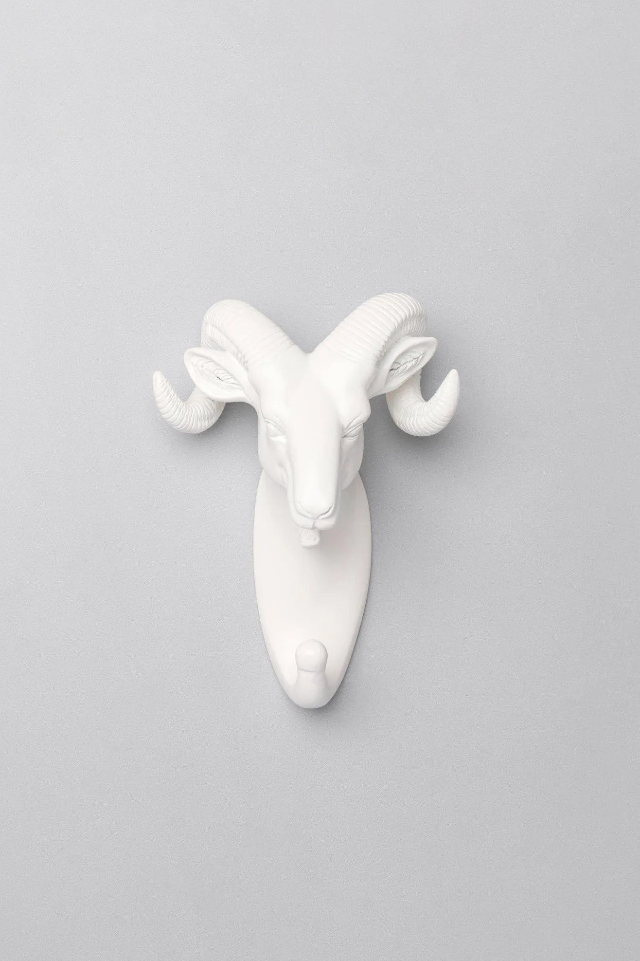 Animal White Wildlife Wall Coat Hook — close-up view, G Decor