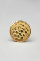 Antique Brass Honeywax Round Cabinet Pull Knob — view 5, G Decor