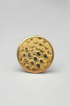 Antique Brass Honeywax Round Pull Knobs with Intricate Detailing - G Decor