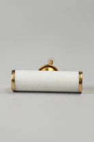 Bianca Estella Hammered Marble and Brass Cabinet Pull Knob — alternate view, G Decor