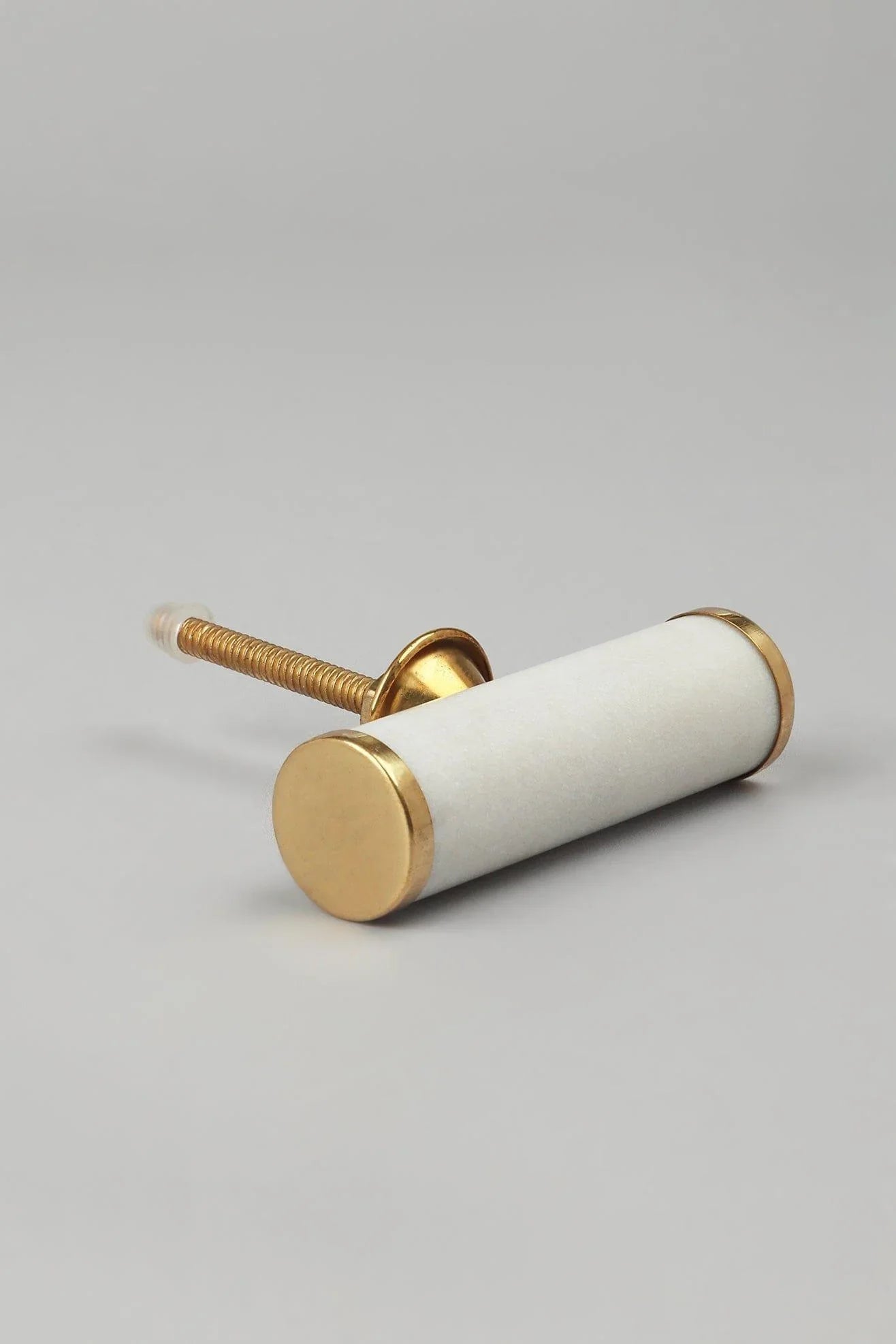 Bianca Estella Hammered Marble and Brass Cabinet Pull Knob — view 5, G Decor