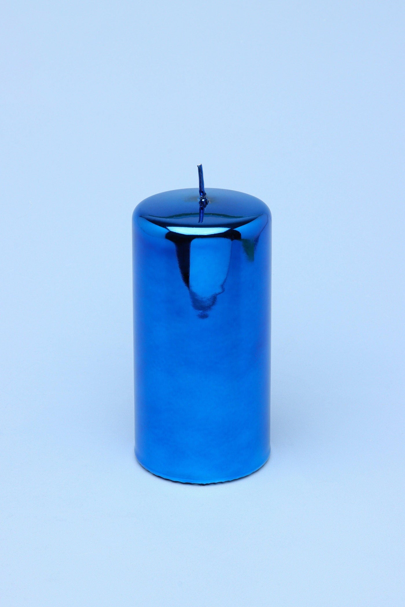 G Decor Candles Blue / Large Candle Blue Glass Effect Candles