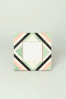 Bilderrahmen aus Perlmutt und Marmor, Mosaikdesign, Pastell-Rouge