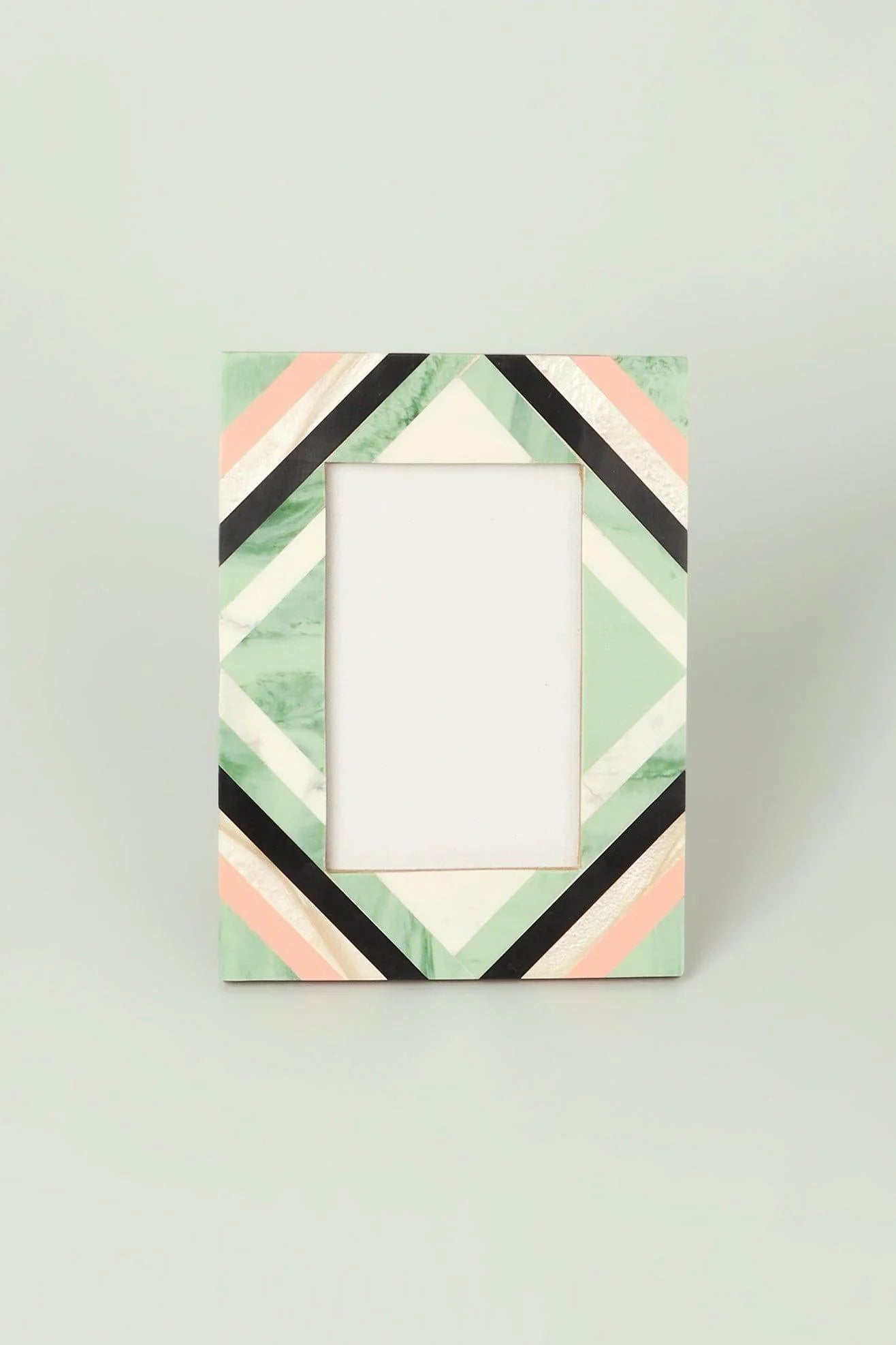 Blush Pastel Mosaic Mother of Pearl and Marble Photo Frame — view 5, G Decor