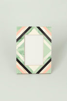 Blush Handmade Pastel Mosaic Mother-of-Pearl & Marble Photo Frame Natural Wood Finish - G Decor