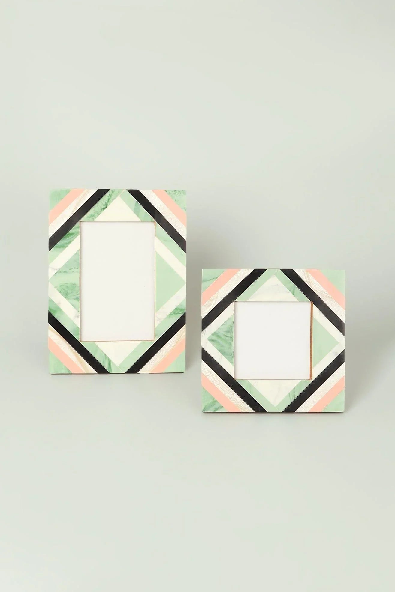 Blush Pastel Mosaic Mother of Pearl and Marble Photo Frame — alternate view, G Decor