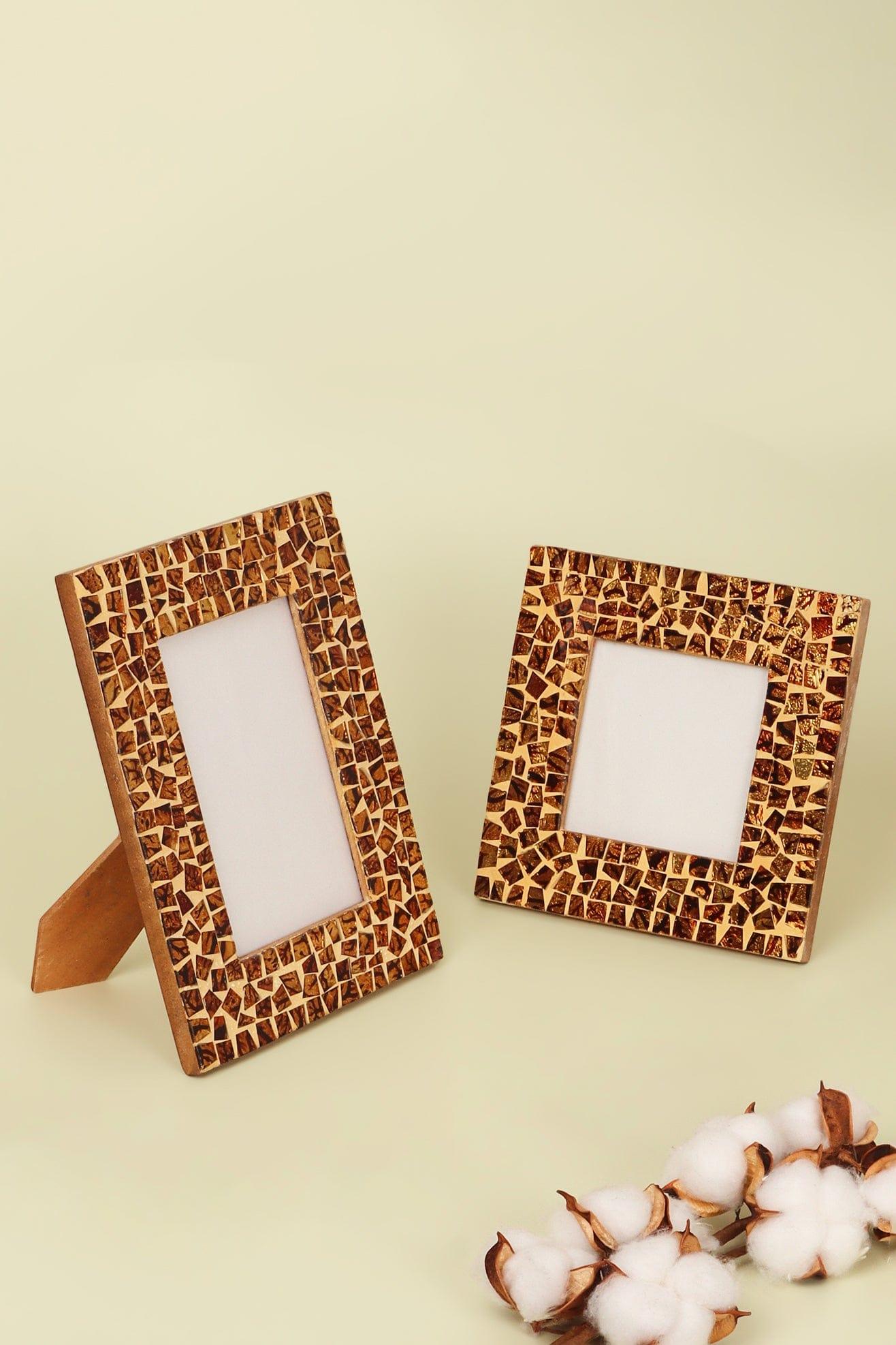 G Decor Picture frames Brown Rock Effect Stylish Photo Frames