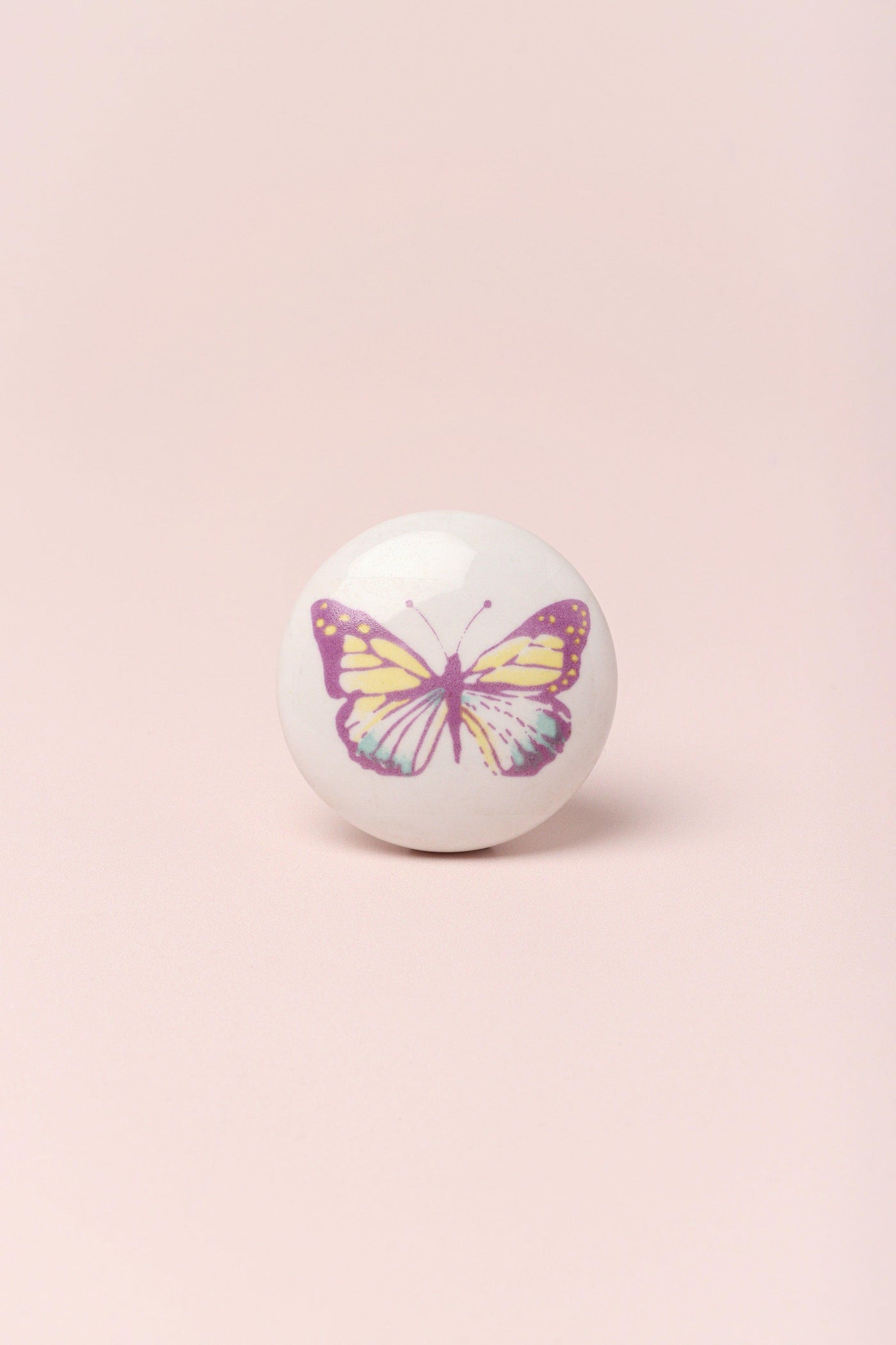 G Decor Door Knobs & Handles Pink Butterfly Ceramic Door Knobs
