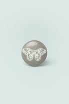 Butterfly Stamp Porcelain Cabinet Knob — alternate view, G Decor