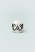 Butterfly Stamp Porcelain Cabinet Knob — close-up view, G Decor