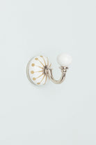 Cambridge Handcrafted Studio Wall Hook Ceramic Starburst Motif & Chrome Finish - G Decor