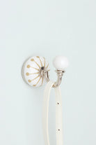 Cambridge Handcrafted Studio Wall Hook Ceramic Starburst Motif & Chrome Finish - G Decor