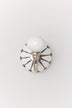 Cambridge Studio Patterned Ceramic Wall Hook with Chrome — view 5, G Decor