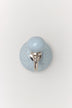 Cambridge Studio Patterned Ceramic Wall Hook with Chrome — lifestyle view, G Decor