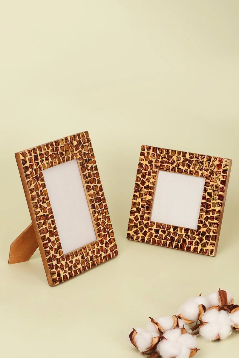 Canyon Glass Mosaic Photo Frame in Rustic Earth