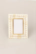 Carpathian Bone Inlay Photo Frame in Brass and Floral — view 5, G Decor