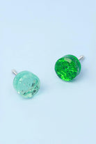 Cascadia Aurora Crystal Crackle Cabinet Knob in Green and Light Blue — G Decor
