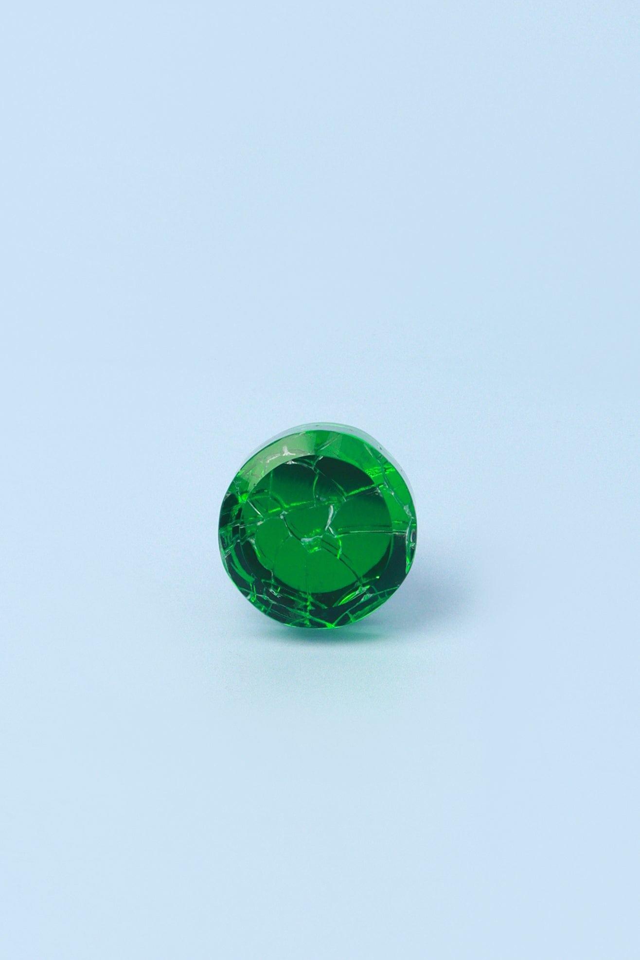 Cascadia Aurora Crystal Crackle Mirror Glass Pull Knob Greem And Light Blue Edition - G Decor