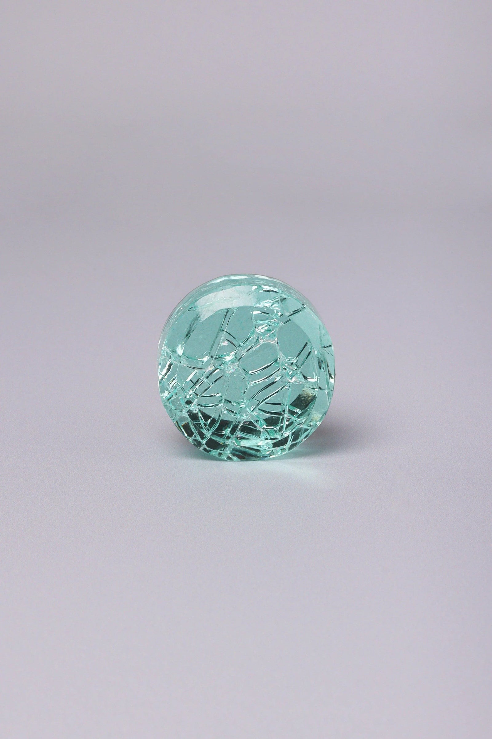 Cascadia Aurora Crystal Crackle Cabinet Knob in Light — close-up view, G Decor