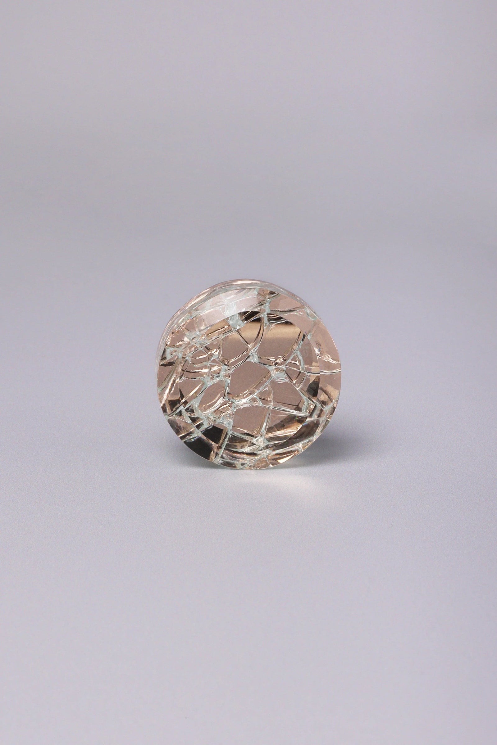 Cascadia Aurora Crystal Crackle Cabinet Knob in Light — alternate view, G Decor