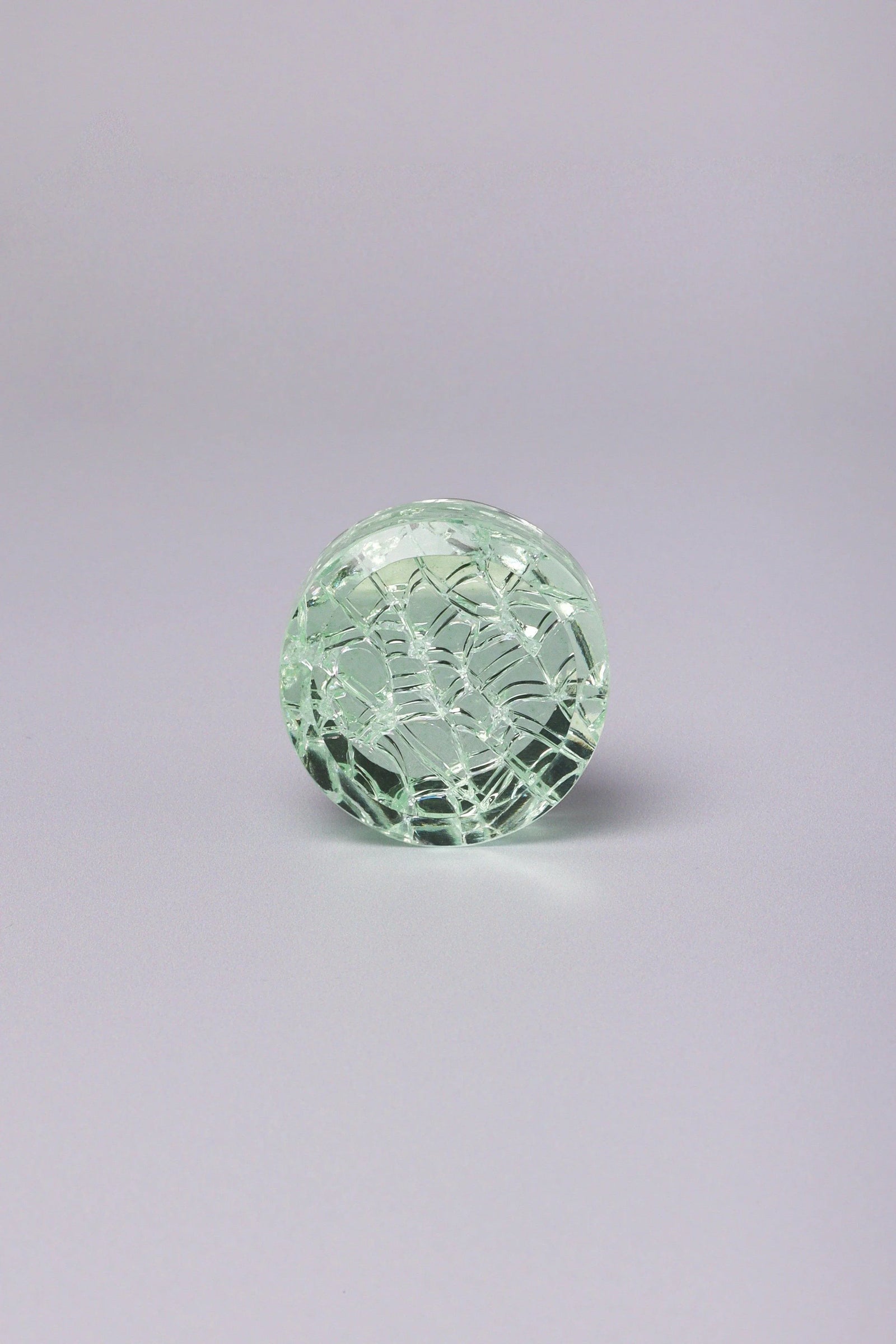 Cascadia Aurora Crystal Crackle Cabinet Knob in Light — lifestyle view, G Decor