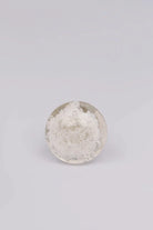 Caspian Bubbles Clear Round Glass Cabinet Knob — close-up view, G Decor
