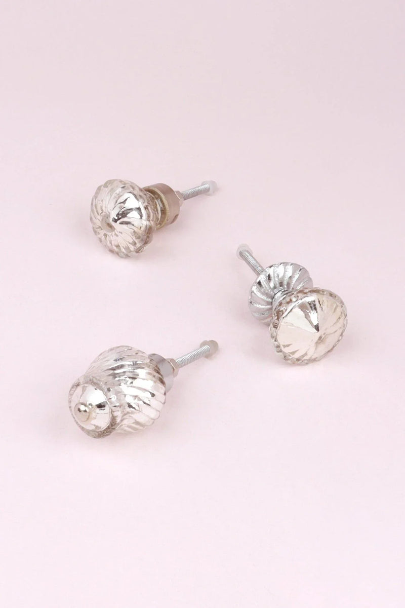 Türgriff Celestia Swirl Mercury Glas Silber Chrom
