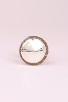 Celestia Swirl Mercury Glass Silver Chrome Door Knob Handle - G Decor