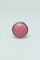 Charming Colour Crackle Ceramic Cabinet Knob with Chrome Base — close-up view, G Decor