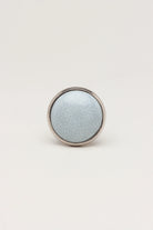 Charming Crackle Ceramic Cabinet Knob with Chrome Base — alternate view, G Decor