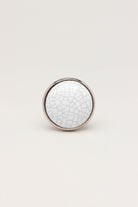 Charming Crackle Glazed Door Knobs with Chrome Base - G Decor