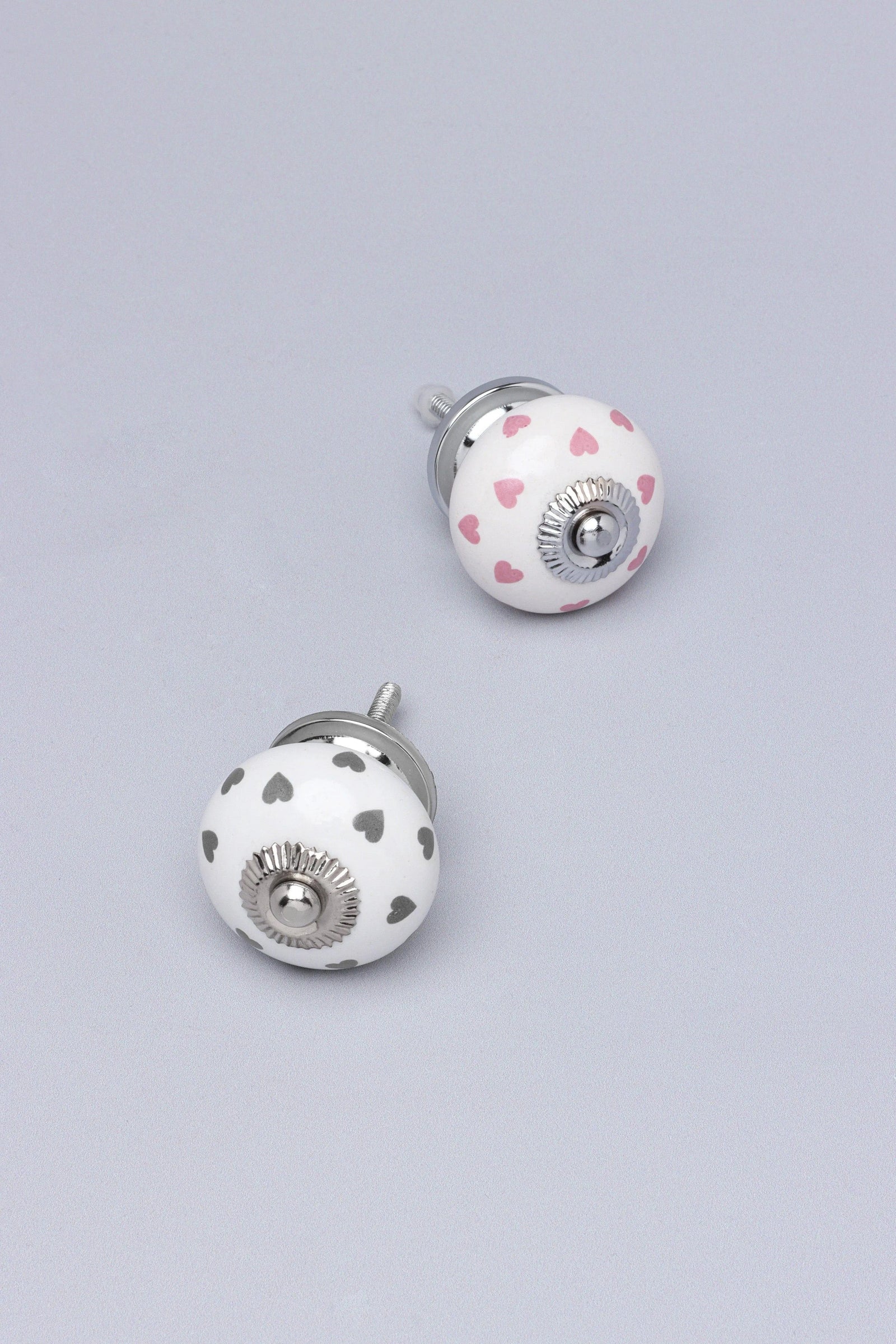 Charming Polka Heart Ceramic Cabinet Knob — G Decor