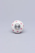 Charming Polka Heart Ceramic Door Knob - G Decor